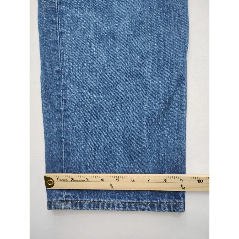 Levis 501 Original Mens Medium Wash Blue Denim Straight Leg Jeans 38x30 Faded